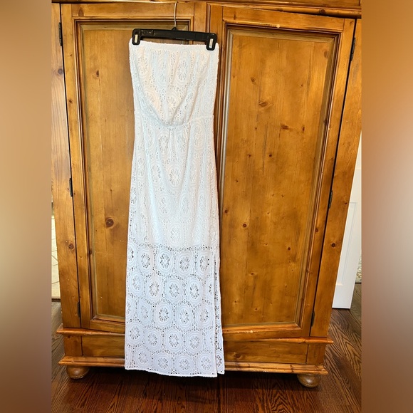 White Strapless Lilly Pulitzer Emmett Maxi Dress - Picture 2 of 6